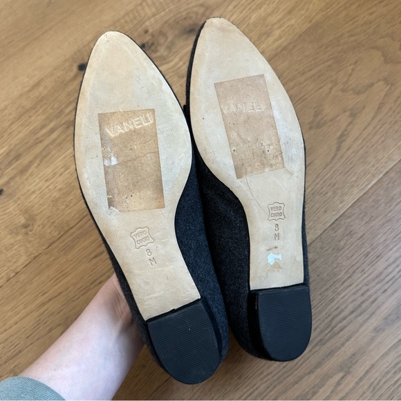 VANELi Gray Wool Pointed Flats with Bow Detail - Ladies 38 - EUC - Picture 10 of 14
